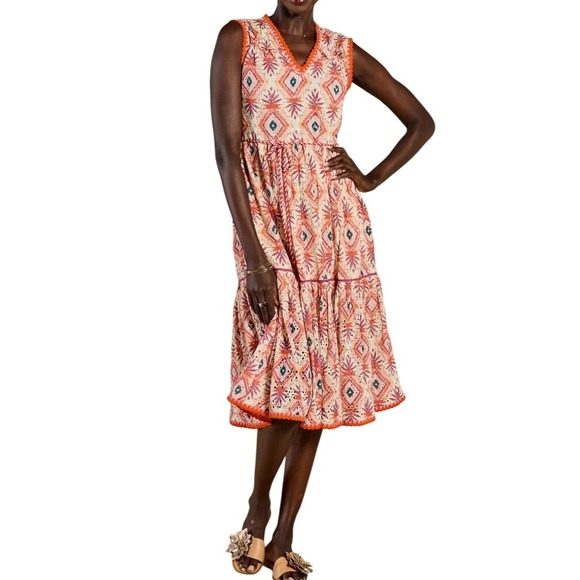 Sundance Dresses & Skirts - Sundance Annetta Dress NWT Size Petite Medium Embroidered Cotton Sleeveless Midi